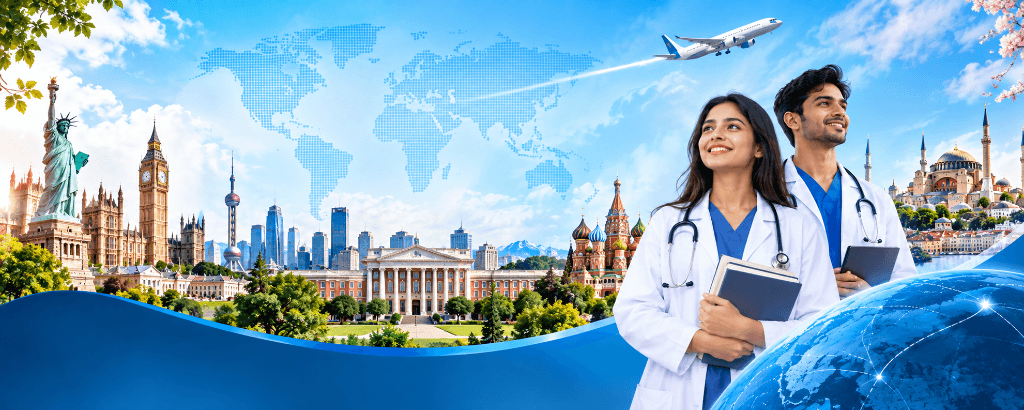 Students receiving MBBS abroad and medical admission guidance